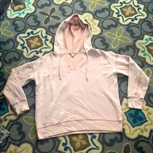 american eagle inside out styled v neck hoodie